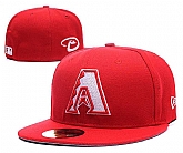 Diamondbacks Team Logo Red Fitted Hat LX
